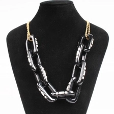 中国 fashion jewelry resin rhinestone chain choker necklace N90458 メーカー