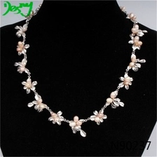 الصين fashion jewelry south sea pearl flower choker necklace N90237 الصانع