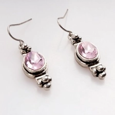 중국 fashion pink crystal zircon piercing earrings E30015 제조업체