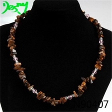 الصين gemstone jewelry fancy black stone choker necklace N90407 الصانع