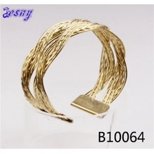 الصين handmade fitness braided turkish gold brass cuff bracelet B10064 الصانع