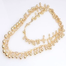 中国 latest design beads aluminium chain gold statement necklace N90100 メーカー