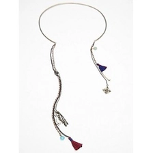 China long dangling chains tassel charms fake collar necklace manufacturer