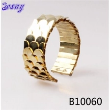 الصين metal 14k gold snake scales cuff bangle bracelet B10060 الصانع