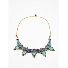 China mosaic stone water drop latest design beads chocker necklace manufacturer