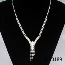 الصين natural pearl tassel crystal wedding necklace N90189 الصانع