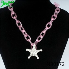 الصين resin chain jewelry star of david pendant necklace N90172 الصانع