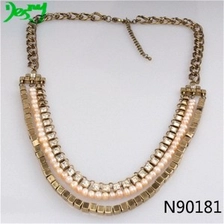 الصين rhinestone baroque pearl empty cup chain necklace N90181 الصانع