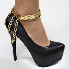 الصين shoe accessories high heel ankle large link chain TS006 الصانع