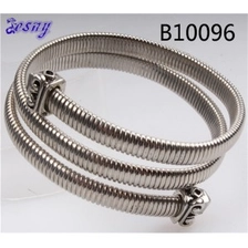 الصين silver plated multilayer expandable wire bracelet B10096 الصانع