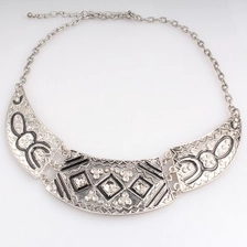 الصين stainless steel color ethnic bib chunky collar necklace N90098 الصانع