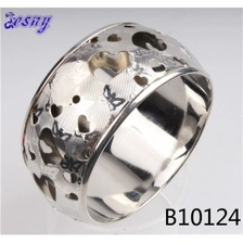 الصين thick turkish silver chrome hearts bangle bracelet B10124 الصانع
