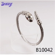 الصين thin crystal bangle silver snake shape jewelry bracelet B10042 الصانع