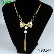 الصين wholesale handmade tie pearl tassel pendant jewelry N90244 الصانع