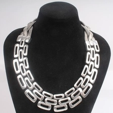 الصين women and mens silver fashion jewelry choker necklace N90085 الصانع