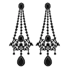 China 2017 Fashion personality environmental copper alloy stud earrings,earings for women , new latest earring designs long alloy chain earrings earrings women manufacturer