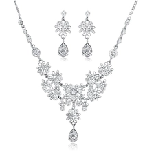 China Bridal ornament butterfly design big drop necklace earrings wedding accessories for women New Arrive manufacturer