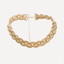 China Fashion Accessories Female Necklace Personality Elements Vintage Simple Snake Chain Woven Choker Necklace manufacturer