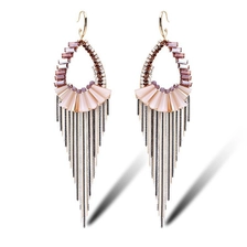 China Fashion China Bijoux Charming Lady Bohemian style Fantastic Tassels Earrings Handmade Party Wear Jewelry Designs supplier china For Women manufacturer