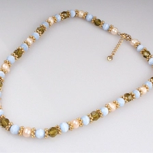 China Mixed Color Pearl Necklace Round Pearl Beads Women Necklace Meilanxuan Jewerly manufacturer