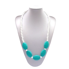 China Necklaces With Beads FDA Silicone Custom Promotion Women Charm Pendant Necklace as Gift manufacturer