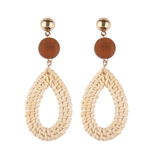 China Special New Drop Earring Jewelry Wooden Long Fashion Earrings manufacturer