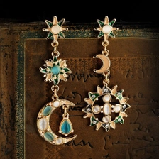 China Special Retro European Style Zinc Alloy Artificial Gemstone Earrings Manufacturer in China manufacturer