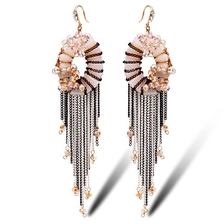 China Wholesale fashion charm elegant latest earring designs exotic vintage style dangle tassel earrings for women,tassel hanging tassel manufacturer