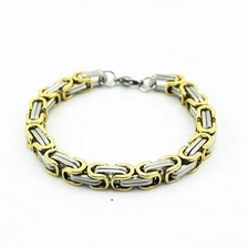 porcelana Venta al por mayor de productos fabricante Vintage mens pulsera 316 l de acero inoxidable pulseras brazaletes, 18 k oro chapado titanio pulseras joyería fabricante