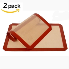 China 2 Pack Professional Nonstick Fiberglass Silicone Oven Baking Sheet Pan Liner manufacturer