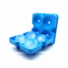 China 2017 neue Ankunft! 4 Hohlraum-Silikon-Diamant-Eis-Würfel-Form-Behälter mit Mini-Trichter Hersteller