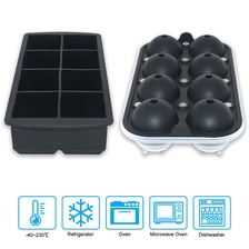 Chine 8 Cavité flexible grande de 2 pouces de whisky de whisky glace module moule à libération facile Sphère Sphere Sphere Cube Plateau avec couvercle fabricant