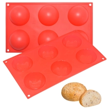 Çin BHD Sphere Chocolate Silicone Mold 6 Half Rebound Circle Holes Silicone Baking Mold for Making Hot Chocolate Bomb üretici firma