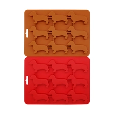 中国 Benhaida Dachshund Dog Shaped FDA Approve Silicone Ice Cube Molds and Tray 制造商