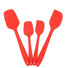China Custom Logo Silicone Spatulas set van 4 stuks Hittebestendige flexibele siliconen spatels fabrikant