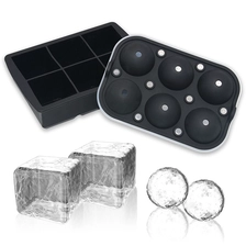 Chine Libération facile Grand 6 plateau de glaçons carré de la cavité BPA GRATUIT 6 Cavité Silicone Glace Moulin de moule avec couvercle pour boissons alcoolisées fabricant