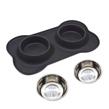 China FDA zugelassene Edelstahl-Hundenapf mit keine Spill Rutschfeste Silikon-Matte 53 Unzen Feeder Schalen Pet Bowl für Hunde Katzen und Haustiere Hersteller