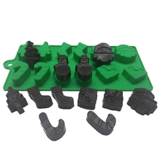 Chine Moule à glace de silicone de style de Noël de cavité d'usine directe 12, moule de chocolat de sucrerie pour Noël fabricant