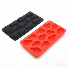 China Factory Direct Heavy Duty Silicone Scream Ice Cube Mold, Halloween Skull bandeja de cubo de gelo ao atacado fabricante