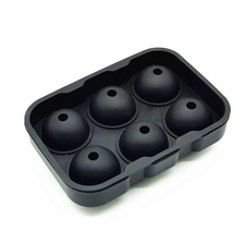 China Fabrik Preis Benutzerdefinierte Logo 6 Hohlraum Lebensmittelqualität Silikon Eis Ball Form, 1,75 zoll eis ball Form Hersteller