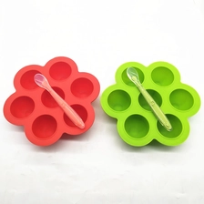 Çin Food Use Silicone baby food freezer trays 2 pack ,Silicone egg bites molds with baby spoon for instant pot üretici firma