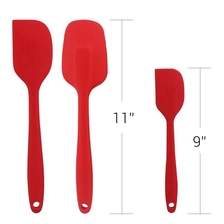 中国 耐熱3ピースキッチン用品セット11 "大型シリコンスパチュラ、食品グレードシリコンスパチュラセット メーカー