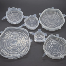Chine La nourriture multi de silicone de pack 6 couvre des couvercles d'aspiration, couvercles flexibles flexibles de silicone fabricant