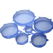China Multi Size 6pcs Reusable silicone stretch lids Cover for bowl Containers Mugs Mason Jars Hersteller