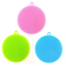 China Multipurpose Reusable Silicone Kitchen Cleaning Brush Washing Scrubber Sponge Hersteller
