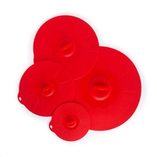 China Muti Size Packs von 4 wiederverwendbaren Silikon Stretch Lids, wiederverwendbare Super Suction Food Covers Silikon Saugdeckel Hersteller