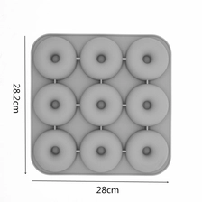 Çin New Large 9 Cavity Silicone Donut Pan, Muffin Cups Cake Baking Biscuit Mold BPA free üretici firma