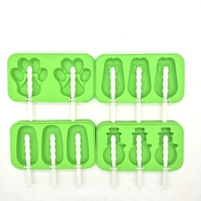 China Packungen mit 4 wiederverwendbare Eismaschine Schneemann Silikon Eis Pop Schimmel FDA Silikon Popsicle Maker Hersteller