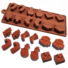 Chine Paquet de glace promotionnel pour arbre de noël Bonhomme de neige Papa Noel Moule aux bonbons Moule au gâteau au chocolat au silicone FDA fabricant