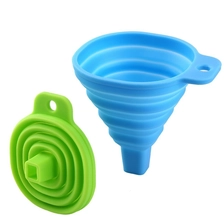 China Promotional FDA silicone rubber foldable funnel for kitchen accessories Hersteller